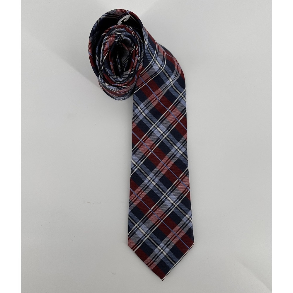 NAUTICA Mens Classic Silk Tie Plaid Designer Dress Necktie